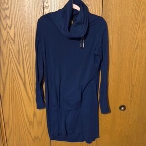 Lole dark blue tunic sweater dress size large